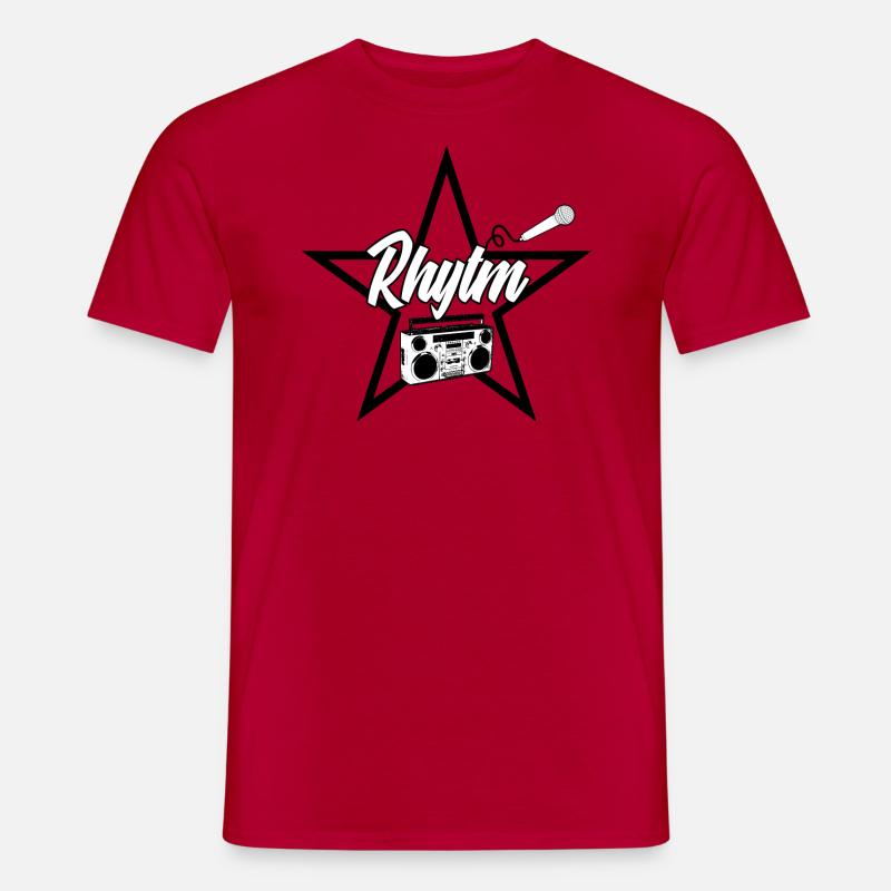 Rhythmus Ghettoblaster Urban - Männer T-Shirt - Rot