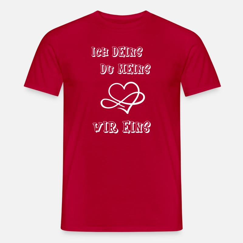 LIEBE - ICH DEINS DU MEINS WIR EINS - Männer T-Shirt - Rot