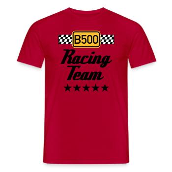 B500 Racing Team - Men's T-Shirt - red - Front - AI Model Male 178 dark (178cm)