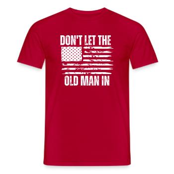Don't let the old man in Vintage American flag - T-shirt homme - rouge - Devant - AI Model Male 178 dark (178cm)