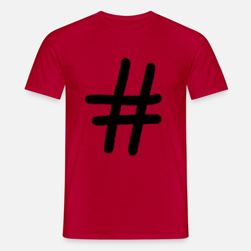 Hashtag - T-shirt homme - rouge