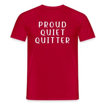 Quiet Quitter Quiet Quitting Silent Termination - Men's T-Shirt - red - Front - AI Model Male 178 dark (178cm)
