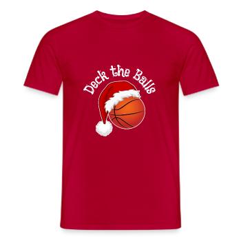 Weihnachtsbasketballfans - Weihnachtslied Pun - Männer T-Shirt - Rot - Vorne - AI Model Male 178 dark (178cm)