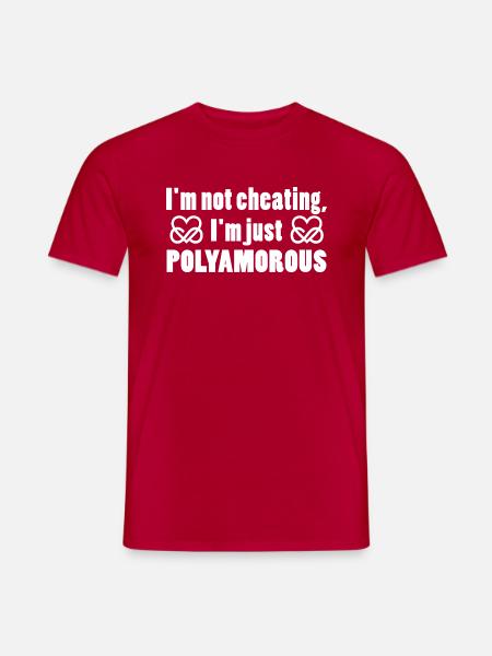 Polyamorie Infinity Heart - I'm just polyamorous - Männer T-Shirt - Rot