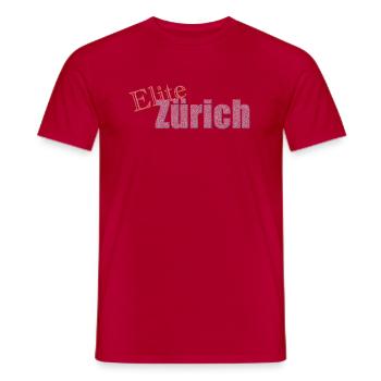 Elite Zürich - Männer T-Shirt - Rot - Vorne - AI Model Male 178 dark (178cm)