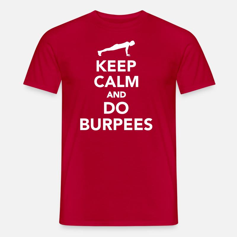 Burpees - Männer T-Shirt - Rot
