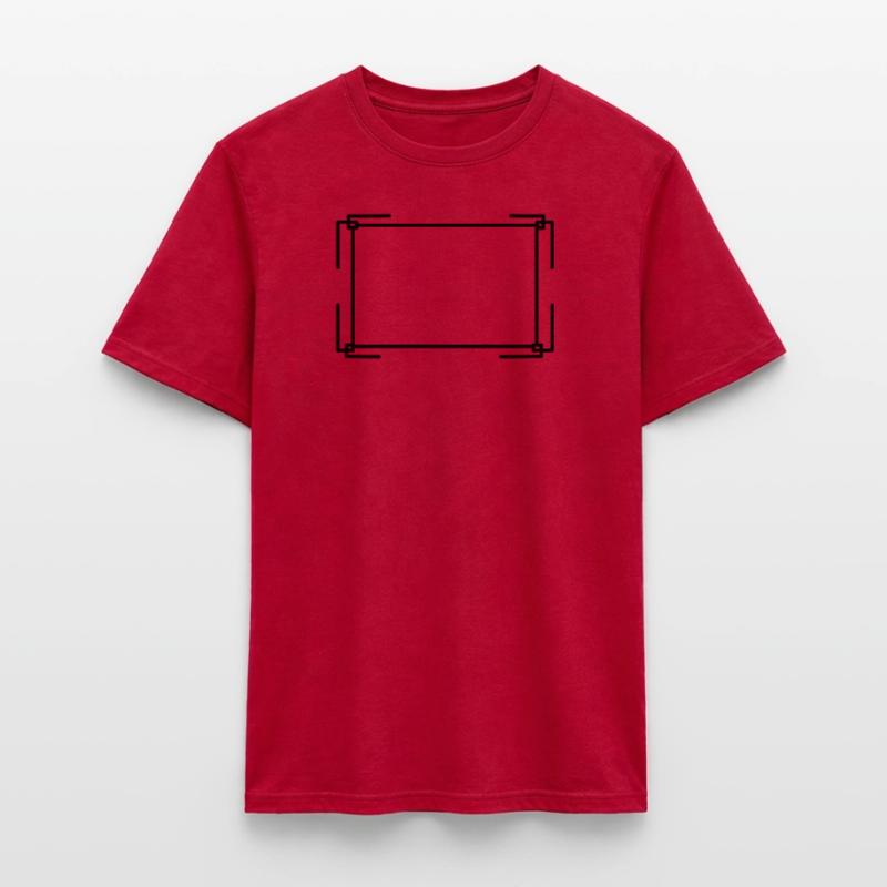 Rectangular frame in black basic text Men’s T-shirt