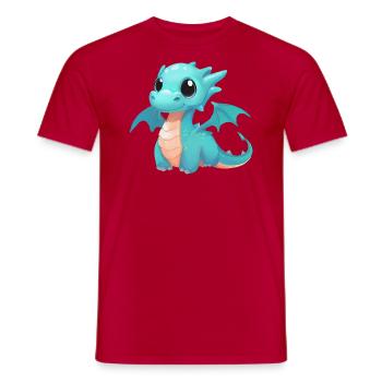 Dragon For Training - Men's T-Shirt - red - Front - AI Model Male 178 dark (178cm)