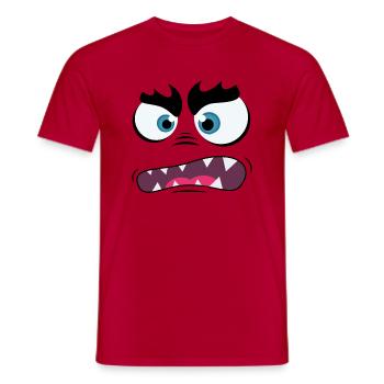 Monster-Gesicht - Männer T-Shirt - Rot - Vorne - AI Model Male 178 dark (178cm)
