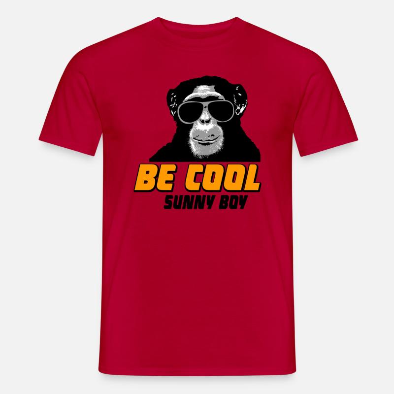 Schimpanse - Affe - Männer T-Shirt - Rot