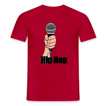 Hip Hop - Männer T-Shirt - Rot - Vorne - AI Model Male 178 dark (178cm)