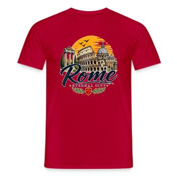 Rom – Eternal City - Männer T-Shirt - Rot - Vorne - AI Model Male 178 dark (178cm)
