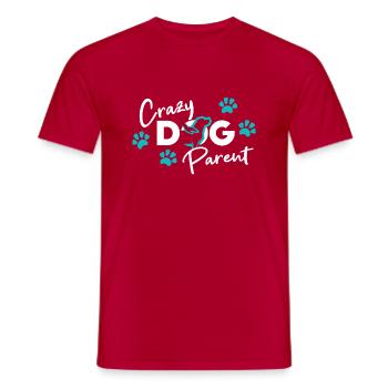 parent chien fou - T-shirt homme - rouge - Devant - AI Model Male 178 dark (178cm)
