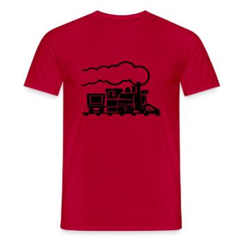 Alte Lok 2 - Männer T-Shirt - Rot - Vorne - AI Model Male 178 dark (178cm)