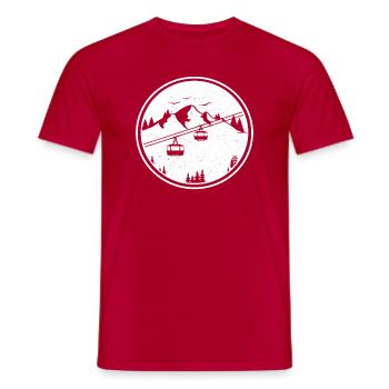 Cable car cable car cable car - Men's T-Shirt - red - Front - AI Model Male 178 dark (178cm)
