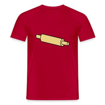 rolling pin - Men's T-Shirt - red - Front - AI Model Male 178 dark (178cm)
