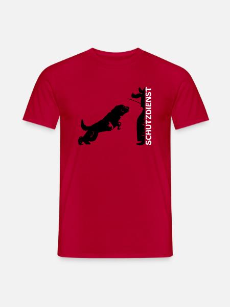 Schutzdienst mit Bouvier - Männer T-Shirt - Rot