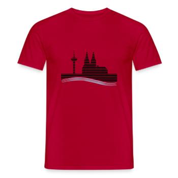 Cologne - T-shirt homme - rouge - Devant - AI Model Male 178 dark (178cm)