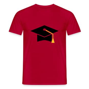 Doktorhut - Männer T-Shirt - Rot - Vorne - AI Model Male 178 dark (178cm)
