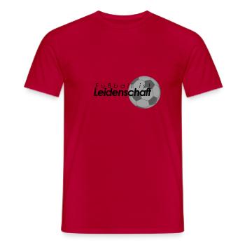 Fussball ist Leidenschaft - Männer T-Shirt - Rot - Vorne - AI Model Male 178 dark (178cm)
