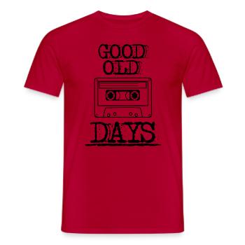 bonne vieille cassette Days - T-shirt homme - rouge - Devant - AI Model Male 178 dark (178cm)