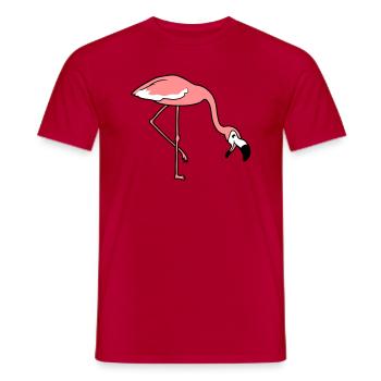 lachen mund auf essen trinken beugen unten flaming - Männer T-Shirt - Rot - Vorne - AI Model Male 178 dark (178cm)