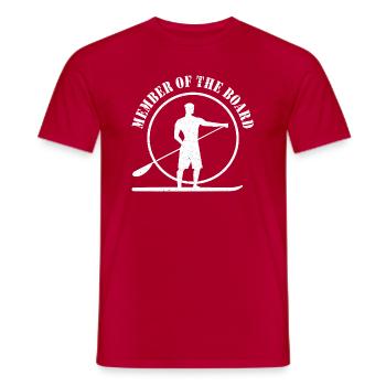 SUP Stand Up Paddling Board - Men's T-Shirt - red - Front - AI Model Male 178 dark (178cm)