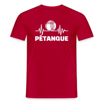 Petanque - Männer T-Shirt - Rot - Vorne - AI Model Male 178 dark (178cm)