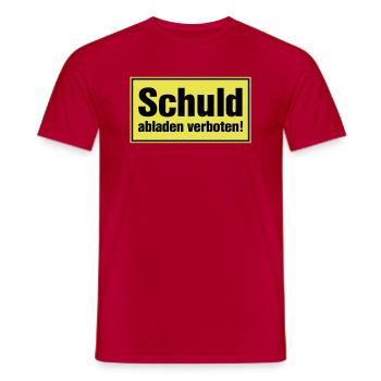 Le debunking est interdit - Cadeau pour innocents - T-shirt homme - rouge - Devant - AI Model Male 178 dark (178cm)