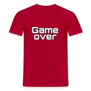 Game over - Männer T-Shirt - Rot - Vorne - AI Model Male 178 dark (178cm)