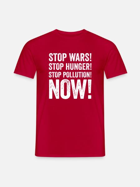 Frieden Ernährung Pro Planet Erde Umweltschutz - Männer T-Shirt - Rot