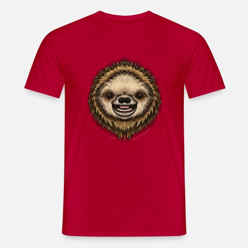 Simon Sloth von Jon Ball - Männer T-Shirt - Rot