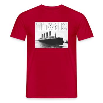 TITANIC sw - Men's T-Shirt - red - Front - AI Model Male 178 dark (178cm)