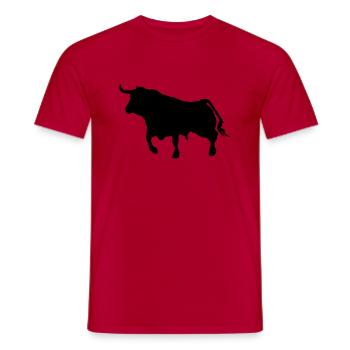 Torro - Taureau - Buffalo - Taureau - Taureau - Boeuf - T-shirt homme - rouge - Devant - AI Model Male 178 dark (178cm)