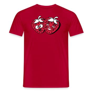 team paar paerchen liebe verliebt frau weiblich ma - Männer T-Shirt - Rot - Vorne - AI Model Male 178 dark (178cm)