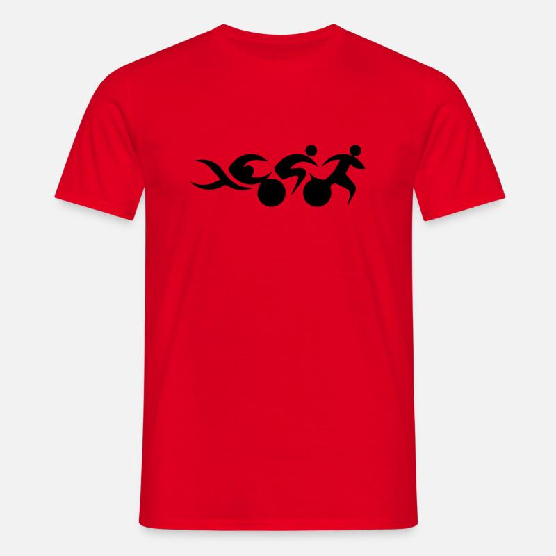 Triathlon - Männer T-Shirt - Rot