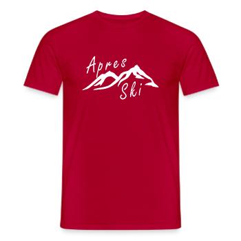 Apres Ski - Men's T-Shirt - red - Front - AI Model Male 178 dark (178cm)