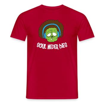 L'âme ne meurt jamais - T-shirt homme - rouge - Devant - AI Model Male 178 dark (178cm)