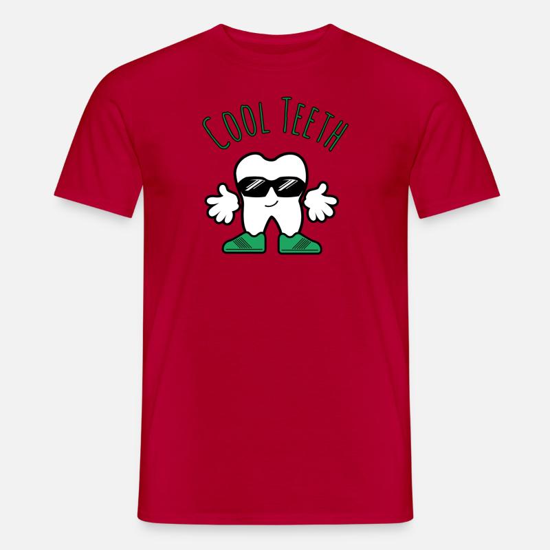 Coole Zähne - Cool Teeth - Männer T-Shirt - Rot
