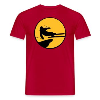 sauter sauter cascade astuce falaise haute fli - T-shirt homme - rouge - Devant - AI Model Male 178 dark (178cm)