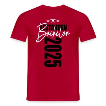 Bachelor 2025 - Männer T-Shirt - Rot - Vorne - AI Model Male 178 dark (178cm)
