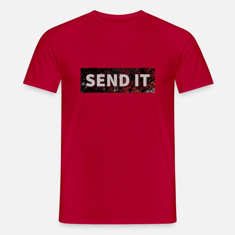 SEND IT Boxlogo - Männer T-Shirt - Rot