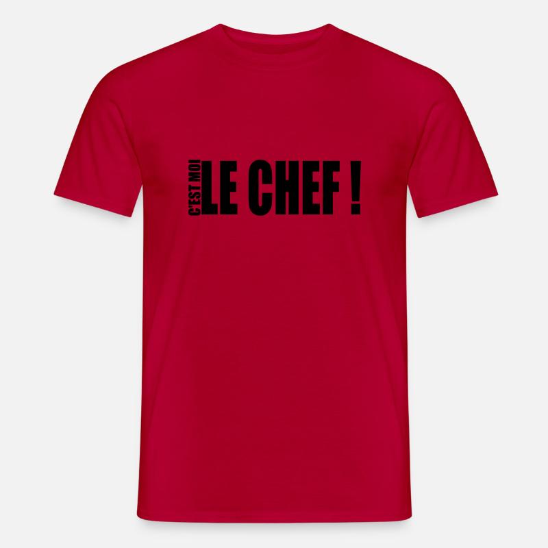 c'est moi le chef ! - Männer T-Shirt - Rot