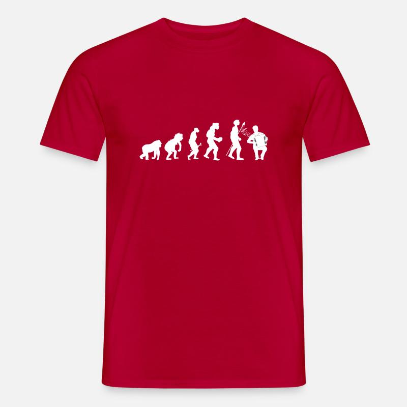 Accordion evolution - Men's T-Shirt - red