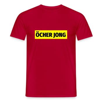 Öcher Jong Aachen Aachener Dialekt Platt Geschenk - Männer T-Shirt - Rot - Vorne - AI Model Male 178 dark (178cm)