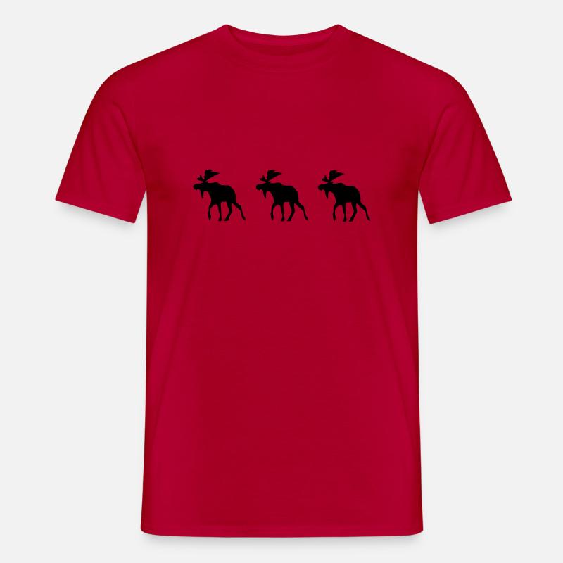 drei elche - Männer T-Shirt - Rot