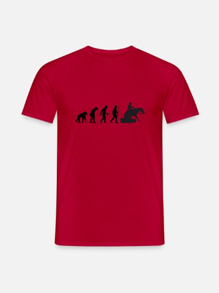 Evolution Sliding Stop Reining - Männer T-Shirt - Rot