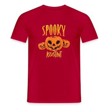 Spooky Assistant - Men's T-Shirt - red - Front - AI Model Male 178 dark (178cm)