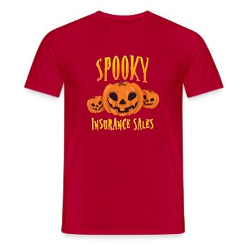 Gruselige Versicherungsverkäufe - Männer T-Shirt - Rot - Vorne - AI Model Male 178 dark (178cm)