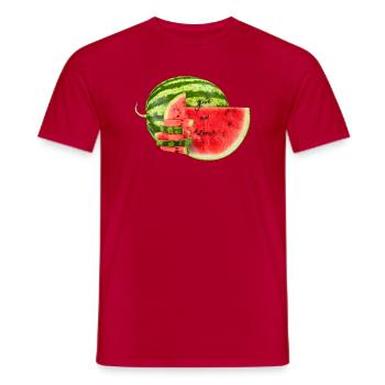 Ich liebe Wassermelone im Sommer - Männer T-Shirt - Rot - Vorne - AI Model Male 178 dark (178cm)